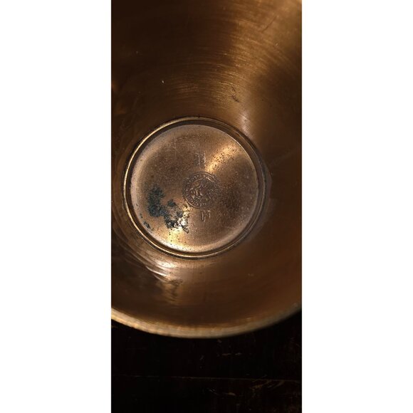 2 Vintage Bronze Cups Wendell August Forge 1978 Pinecone & Lighthouse Handmade - Picture 10 of 13